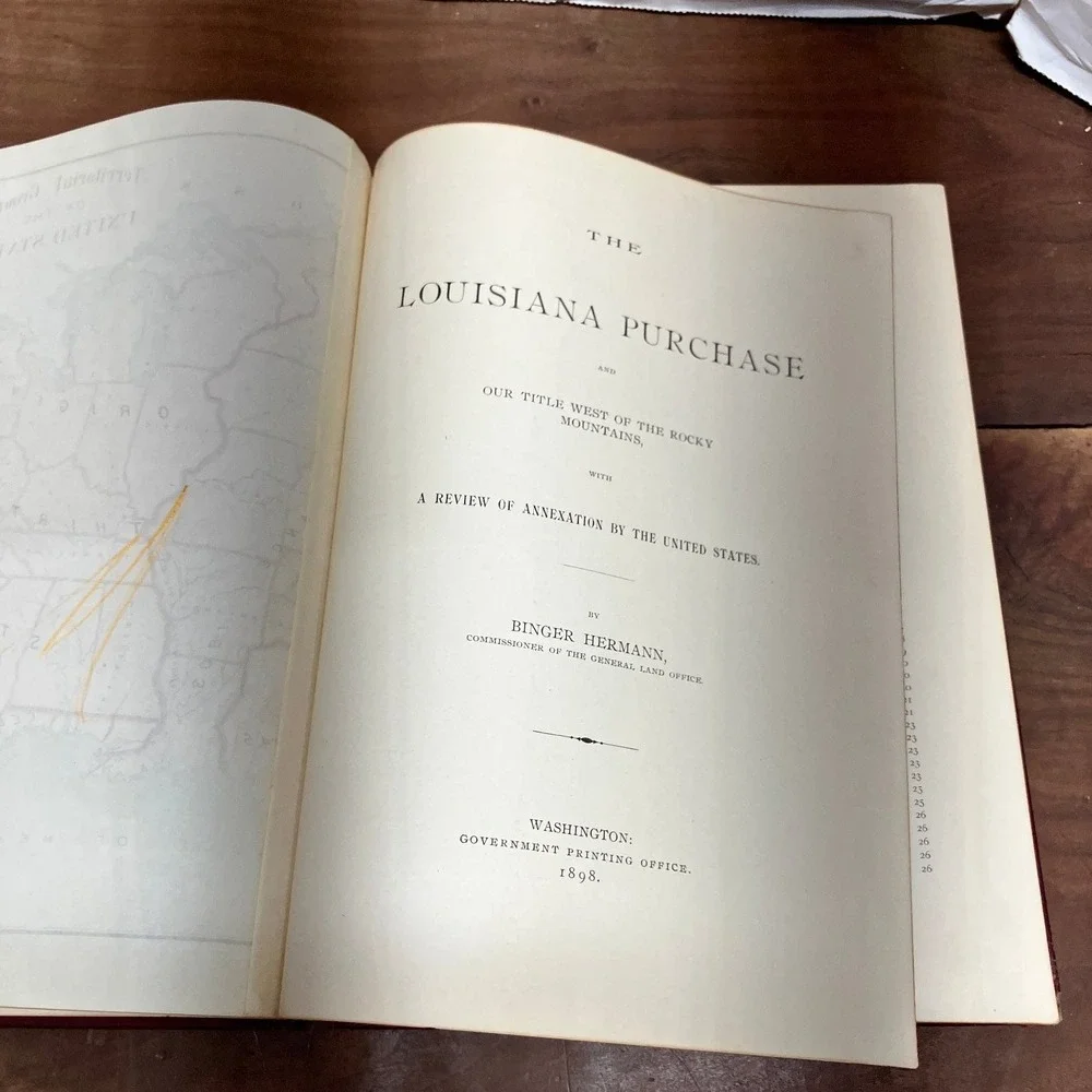 Louisiana Purchase Hermann 1898 US Government Printing Office History Map